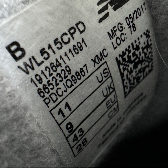 New Balance 515 Classic Burgundy/Grey/Black (WL515CPD) Womens Size 11 - Picture 10 of 11